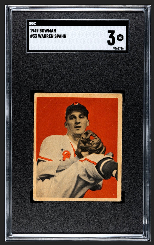 Warren Spahn 1949 Bowman SGC 3