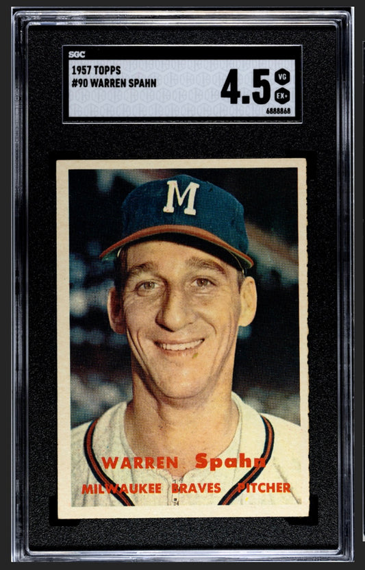 Warren Spahn 1957 Topps SGC 4.5