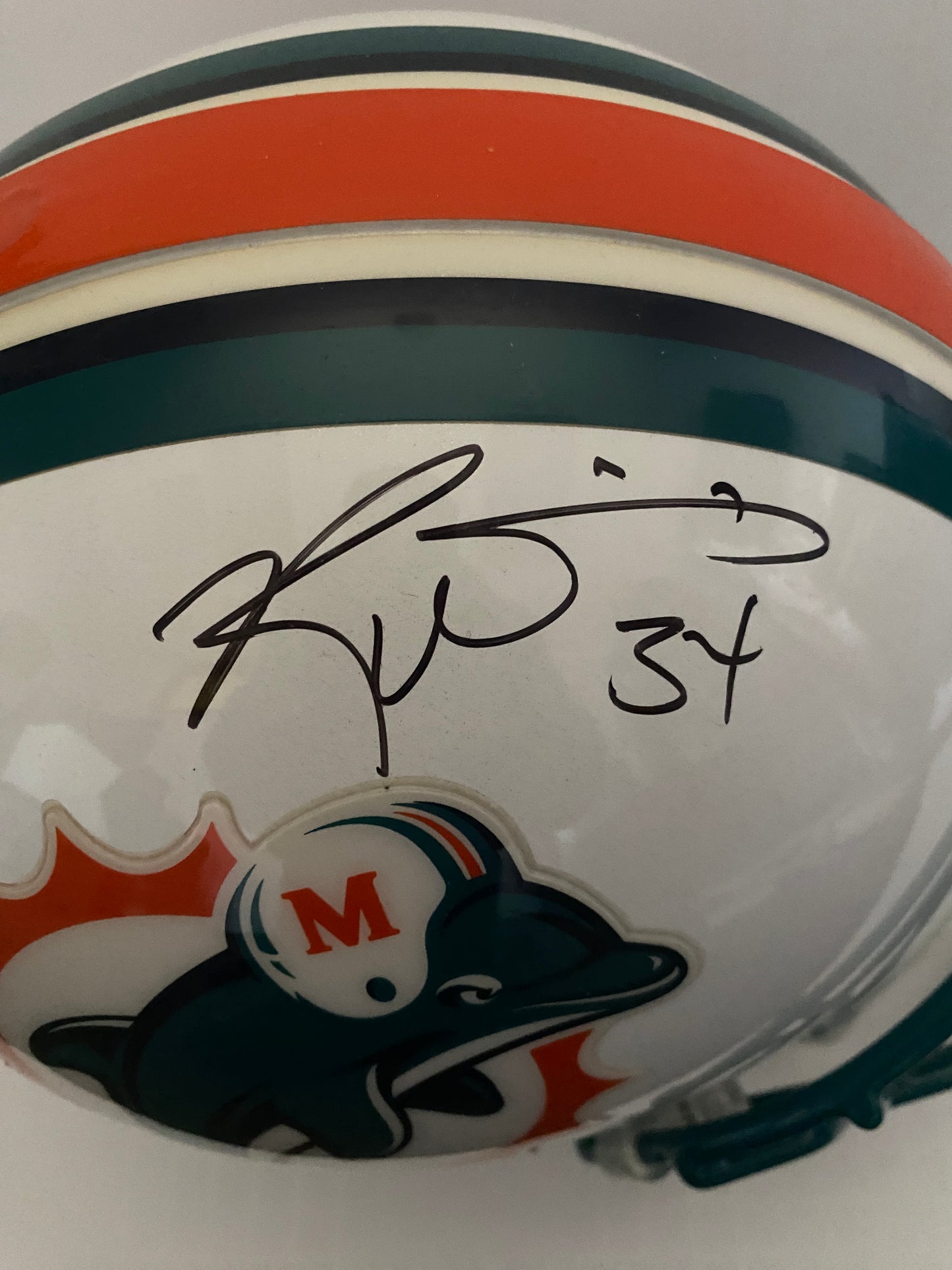 Ricky Williams Signed Full Size Authentic Dolphins Helmet