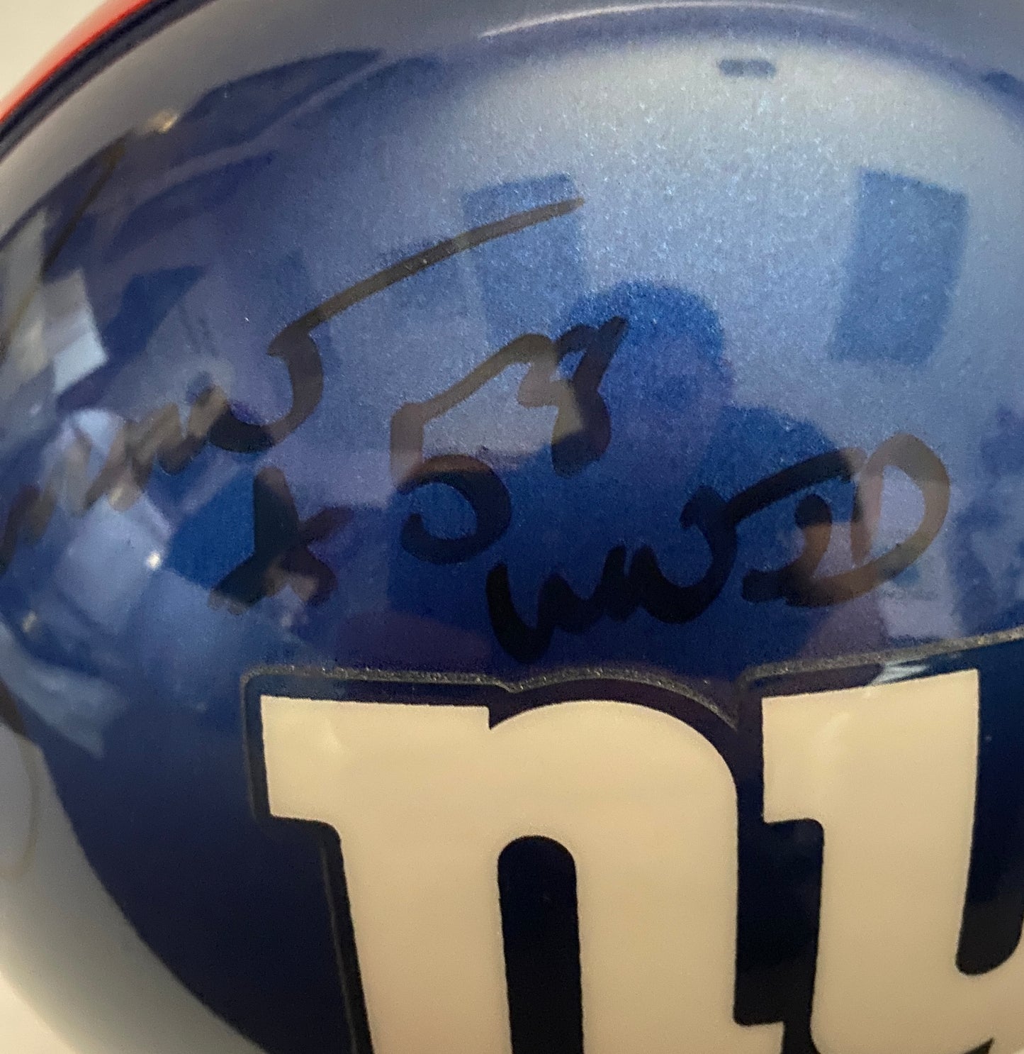 Michael Barrow Signed Full Size Authentic Giants Helmet