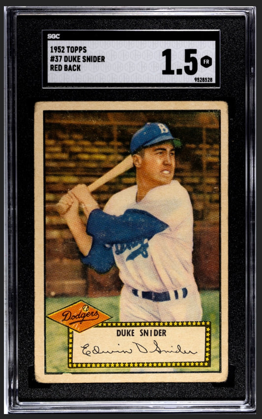 Duke Snider 1952 Topps Red Back SGC 1.5