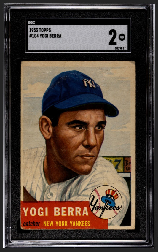 Yogi Berra 1953 Topps SGC 2