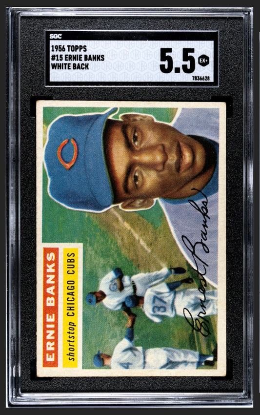 Ernie Banks 1956 Topps SGC 5.5