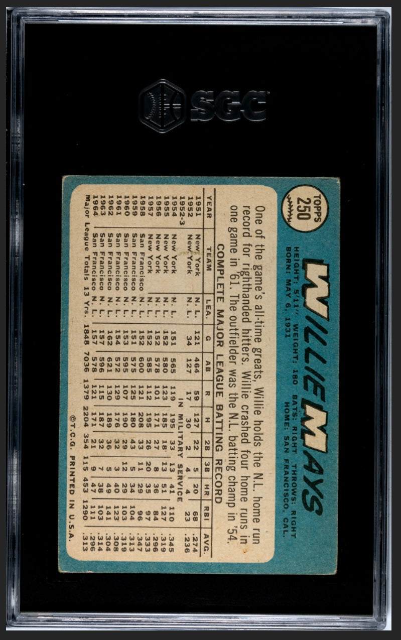 Willie Mays 1965 Topps SGC 3