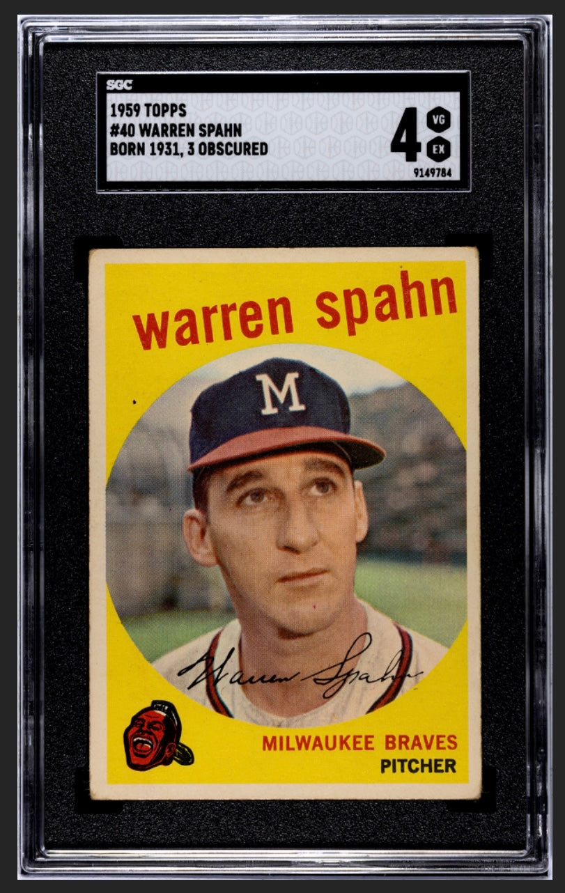 Warren Spahn 1959 Topps SGC 4