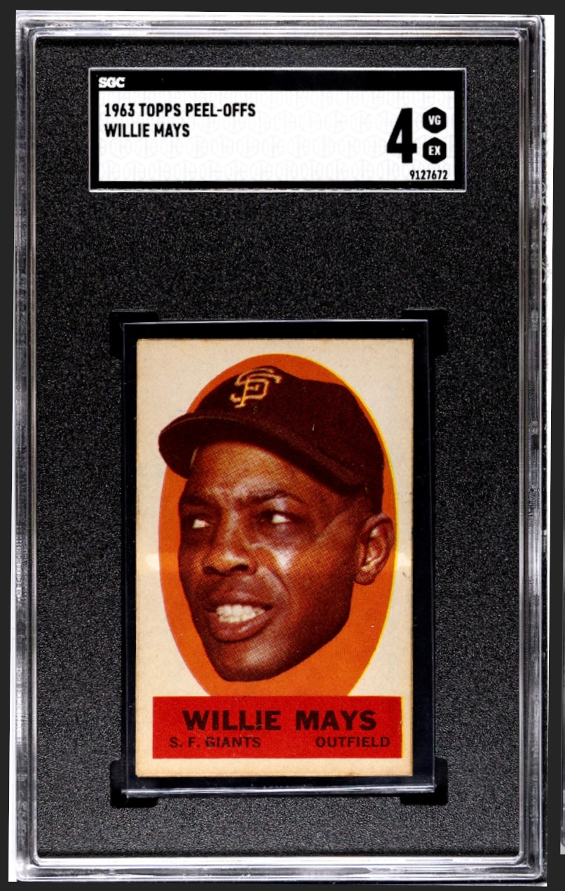 Willie Mays 1963 Topps Peel Offs SGC 4