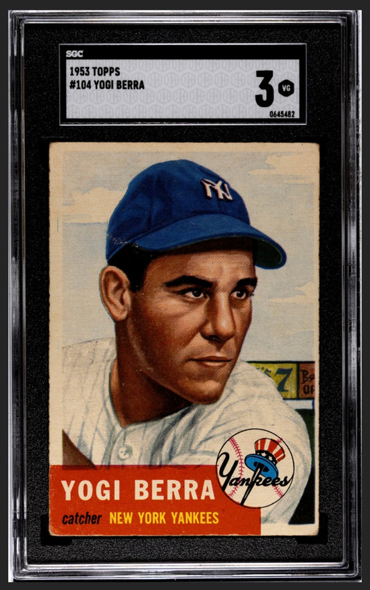 Yogi Berra 1953 Topps SGC 3