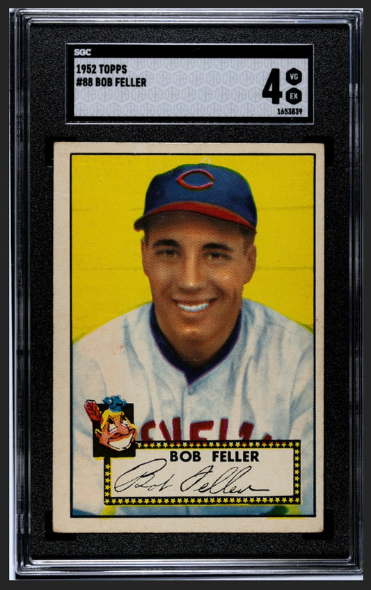 Bob Feller 1952 Topps Red Back SGC 4