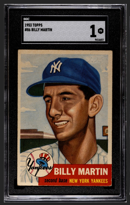 Billy Martin 1953 Topps SGC 1