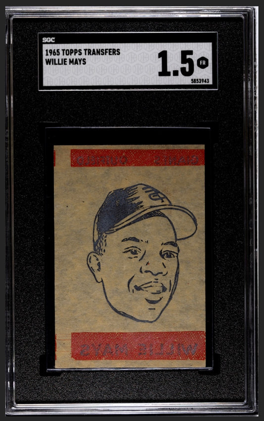 Willie Mays 1965 Topps Transfers SGC 1.5