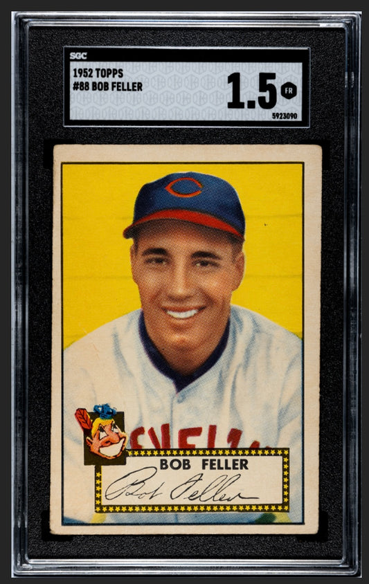 Bob Feller 1952 Topps Red Back SGC 1.5