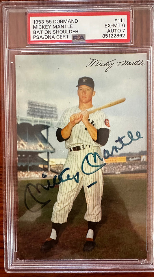 *MICKEY MANTLE 1953 DORMANDS PSA/DNA ON CARD AUTO “PLAYING YEARS” ~ *POP 1