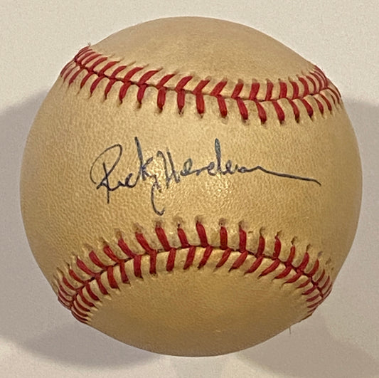 Ricky Henderson Signed Baseball JSA