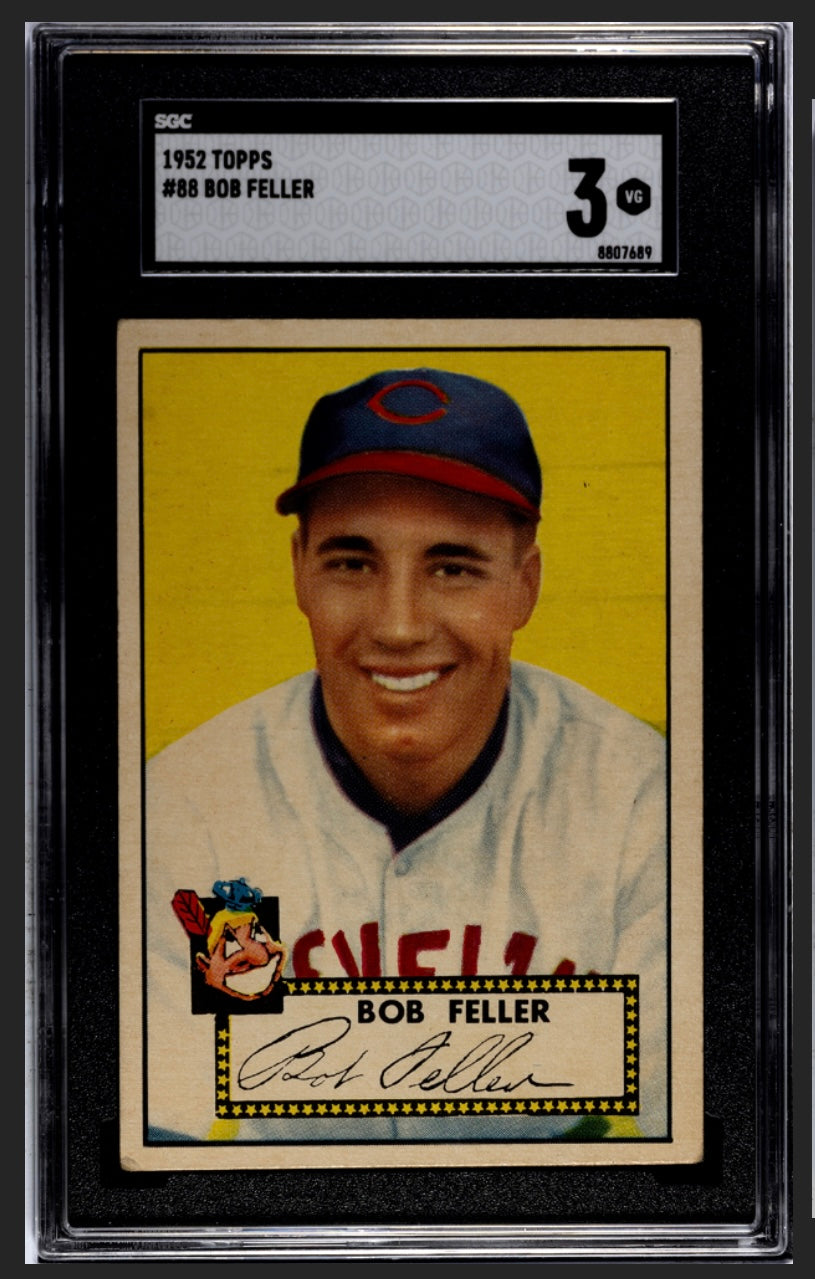 Bob Feller 1952 Topps Red Back SGC 3