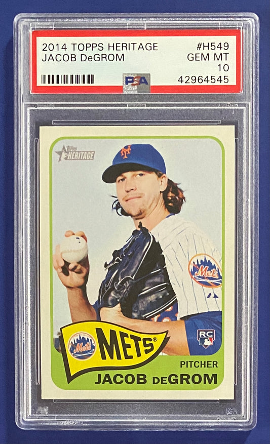 Jacob DeGrom RC 2014 Topps PSA 10!