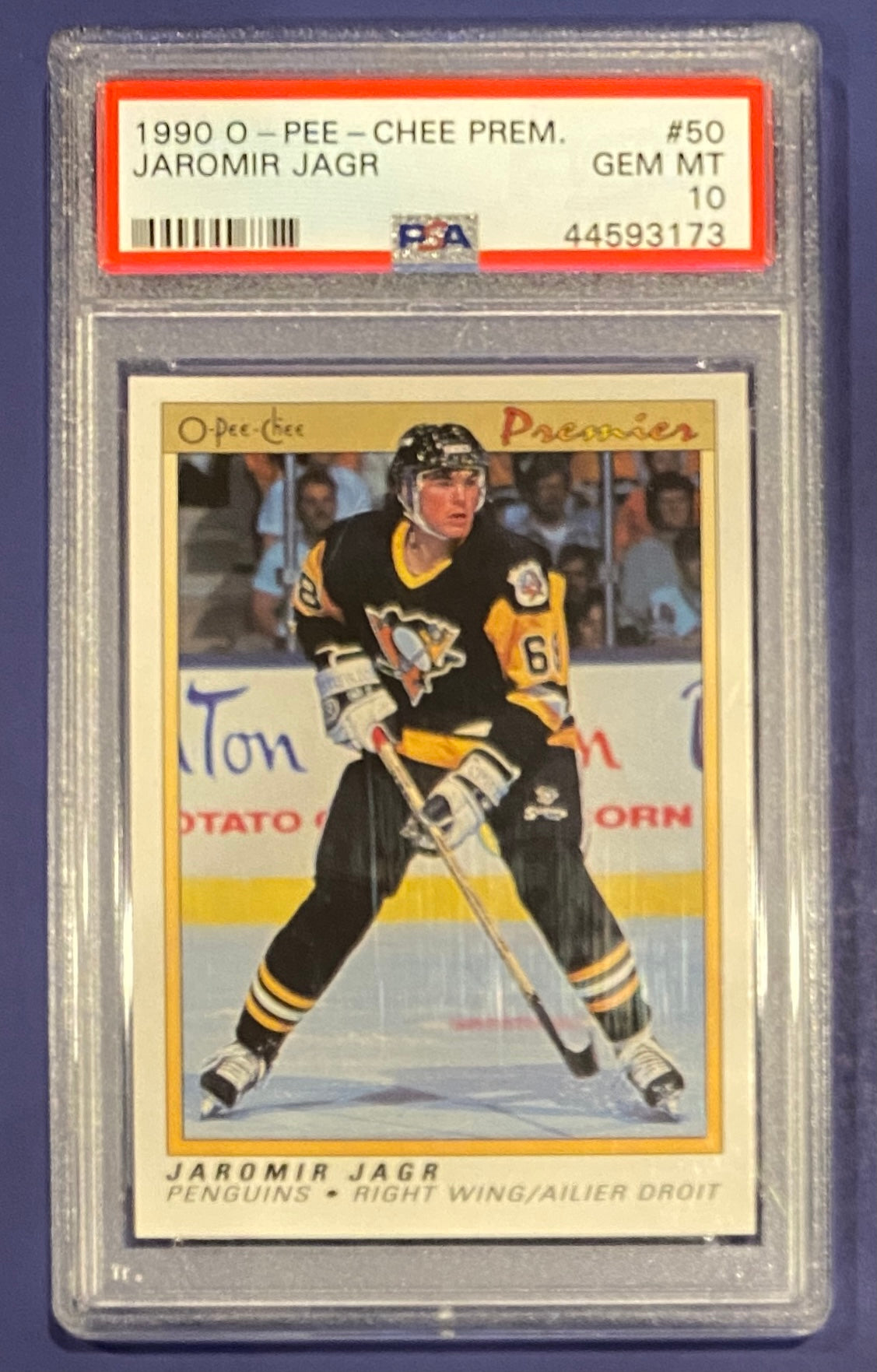 Jaromir Jagr RC 1990 OPC PSA 10! Father and Son Sports Memorabilia LLC